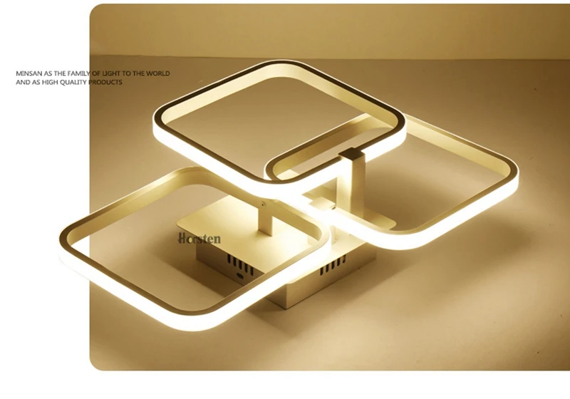 Modern Creative DIY LED Chandelier Lights Aluminum Rectangle Dimmable Ceiling Chandelier Lamp For Living Room Bedroom Home Lighting (11)