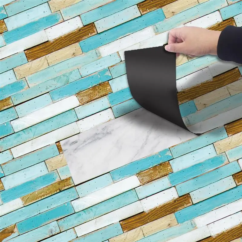 Floor Sticker Imitation Wood Self-adhesive Waterproof Tile Bathroom Decoration Wallpaper DIY Kitchen Wall Stickers 20*300CM#4 Floor Sticker Imitation Wood Self-adhesive Waterproof Tile Bathroom Decoration Wallpaper DIY Kitchen Wall Stickers 20*300CM#4