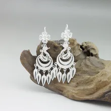 Peacock 999 Sterling Silver Earrings For Women Drop Tassl Earrings Female Ethnic Vintage Handmade Luxury Brand Fine Jewelry Peacock 999 Sterling Silver Earrings For Women Drop Tassl Earrings Female Ethnic Vintage Handmade Luxury Brand Fine Jewelry