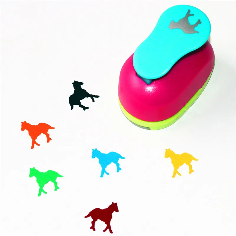 1 дюймов волнистый Круг Дизайн eva пенопластовый дырокол для бумаги Скрапбукинг резак дырокол для рукоделия работа - Цвет: horse punch