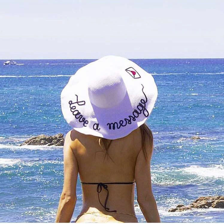Шляпа женская Соломенная с надписью off duty|beach hat|fashion beach hatstraw hat |