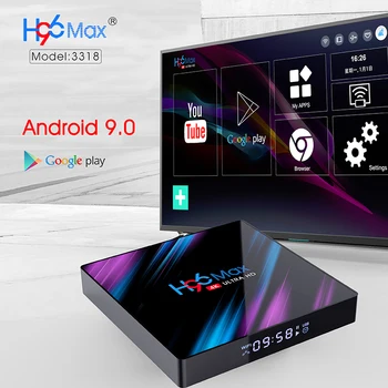 

H96 MAX TV Box Android 9.0 4GB Set Top Box Smart TV Support IPTV Subscription Android TV Box RK3318 Quad-Core 4k H.265 TV BOX