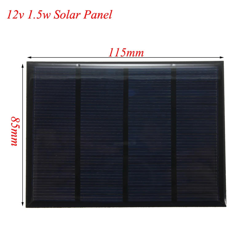 Солнечная панель 12В 5В 0,5 Вт 1,5 Вт 3 Вт Мини Солнечная система DIY для батареи, зарядные устройства для сотового телефона, портативная солнечная батарея