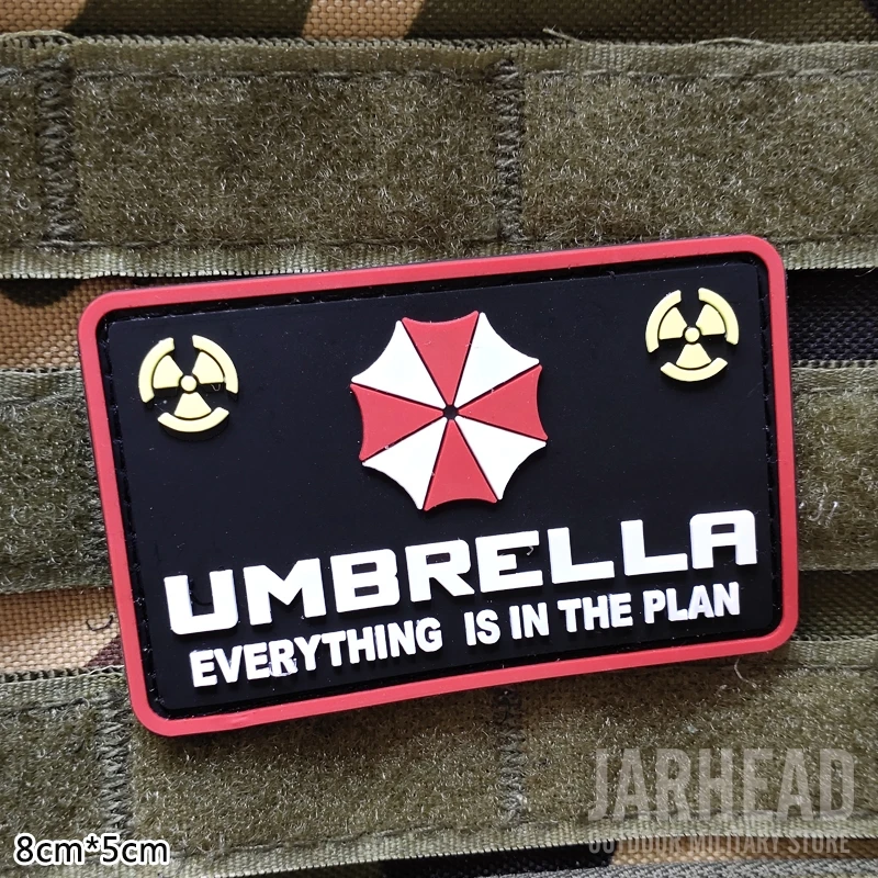 Зонт военный ПВХ нашивки липучка резиновая нашивка Тактический значок индивидуальность для кронштейн одежда