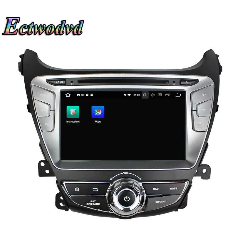 Excellent Ectwodvd Octa Core 4G RAM 64G ROM Android 9.0 Car Multimedia DVD Player GPS HeadUnit For Hyundai Elantra 2014 2015- 3