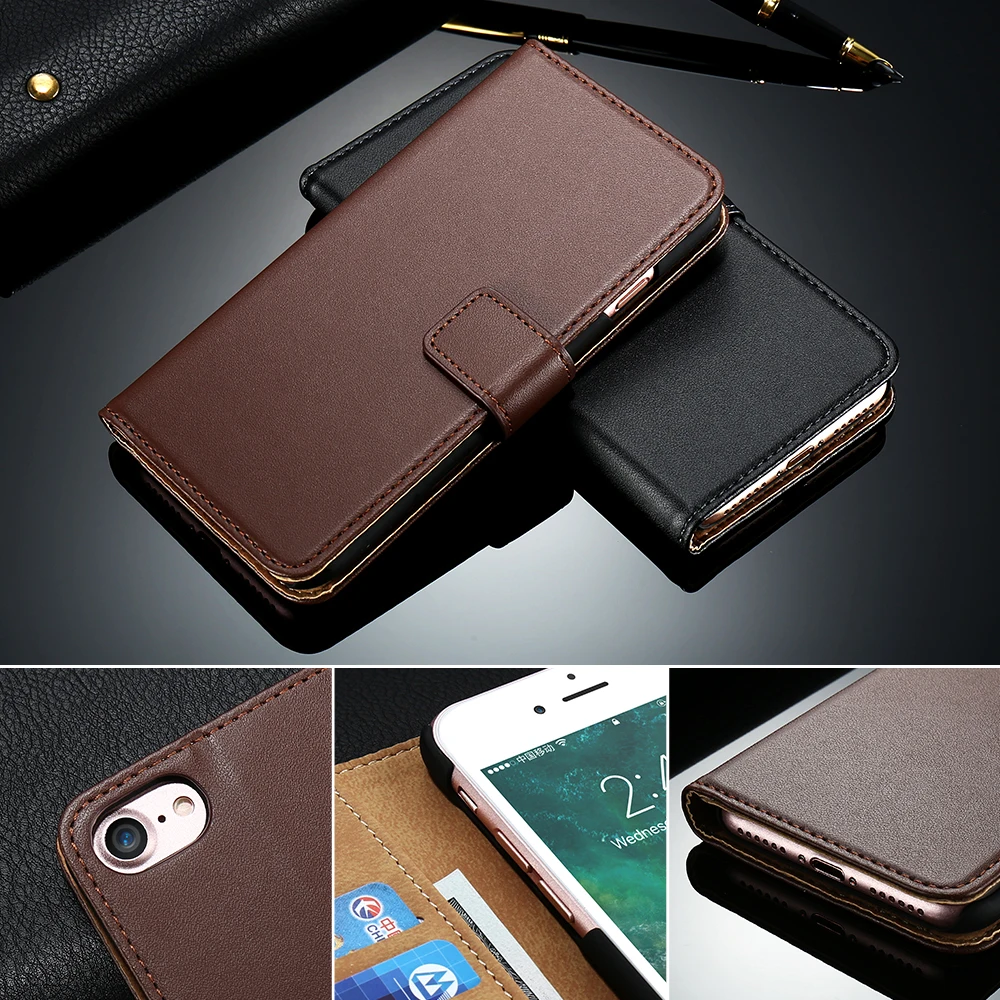 KISSCASE Ретро слой кожаный флип бумажник чехол для iPhone X 8 7 6 s 5 S E Coque Магнитный