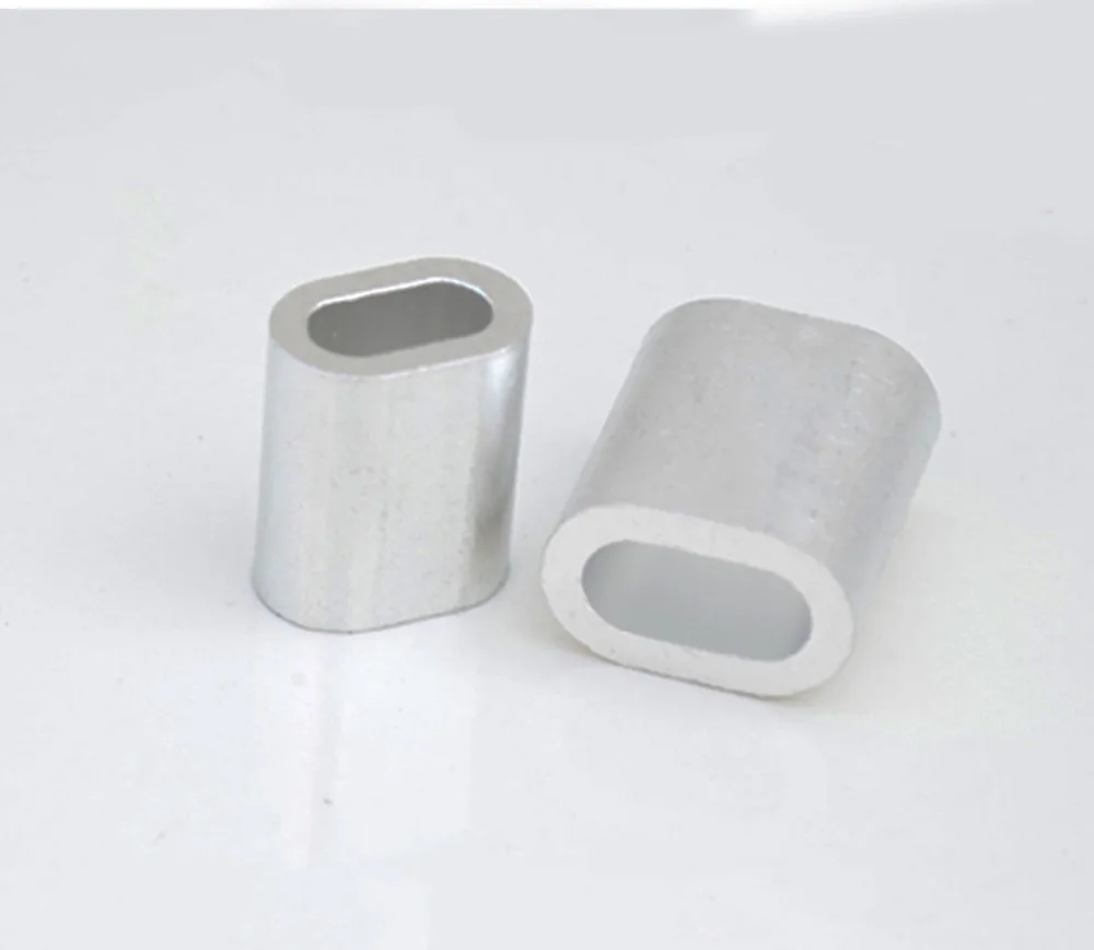 M0.5-0.8-1.0-1.2-1.5-2.0-2.5-3-4-5-6-8-10-12 мм Диаметр Овальные Алюминиевые Зажимы для проволочного каната Алюминиевые Наконечники Обжимные рукава