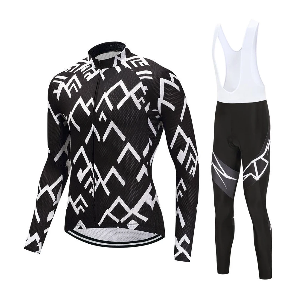 

Bicycle Jersey Set Sportswear Long Sleeve Quick Dry Cycling Clothing MTB Wear Maillot Ropa Ciclismo with GEL PAD