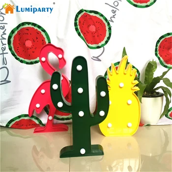 

3D Luminaria Pineapple Flamingo Cactus LED Lamp Nightlight Marquee Letter Gift Toys Bedroom Decor For Kids Baby Night Lights