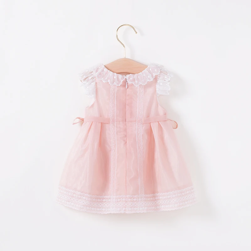 Платье для новорожденных девочек+ Кепка, летнее платье принцессы с кружевным бантом, милое платье с цветочным рисунком платье с рукавами для маленьких девочек es