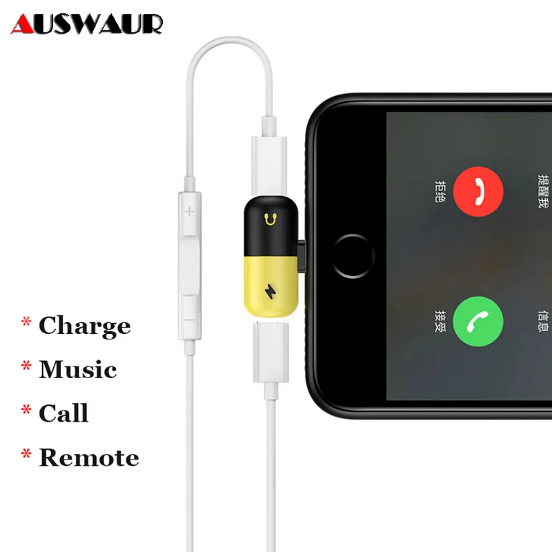 Audio Charge Adapter for iPhone X 7 8 Plus XR XS MAX Charging Headphone Adapter Capsule 2 Double Jack Support IOS 11 Above Audio Charge Adapter for iPhone X 7 8 Plus XR XS MAX Charging Headphone Adapter Capsule 2 Double Jack Support IOS 11 Above