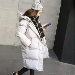 Утолщенной хлопок 2018 зима Для женщин Парка на пуху пальто плюс Размеры женские длинные теплое пальто с капюшоном зимняя одежда стеганая