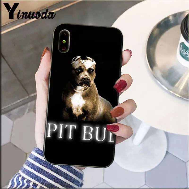 Yinuoda Pit Bull прекрасная комнатная собачка Pitbull TPU Мягкий силиконовый чехол для телефона iPhone 5 5Sx 6 7plus 8 8Plus X XS MAX XR