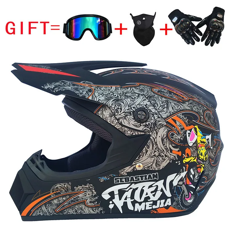 Супер светильник, шлем для мотогонок, велосипедный шлем, мультяшный детский шлем для квадроцикла, грязи, горного велосипеда, MTB DH, кросс-шлем, capacetes - Цвет: style 9