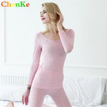 ChenKe женское сексуальное кружевное термобелье зимнее бесшовное антибиотик теплые кальсоны женские тонкие комплекты нижнего белья в форме тела