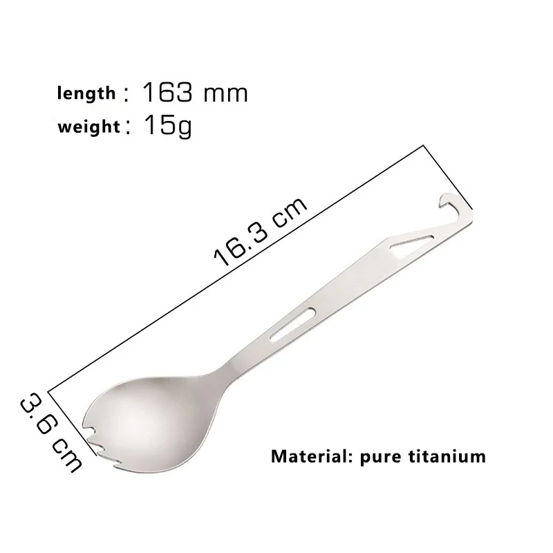 Открытый EDC инструмент легкий титан Кемпинг альпинизмом столовые приборы Spork вилка ложка портативный мини-Ложка Вилка походная посуда