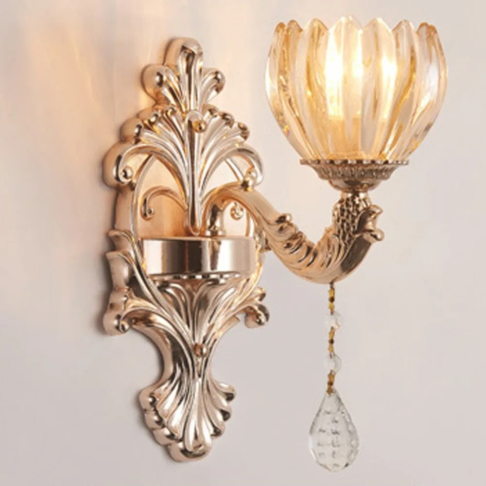 Novelty Modern Minimalist Led Crystal Wall Light Lamp For Bedroom