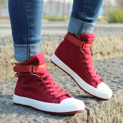 

New Spring/Autumn Men Casual Shoes Breathable Black High-top Lace-up Canvas Shoes Espadrilles Fashion White Men's Flats