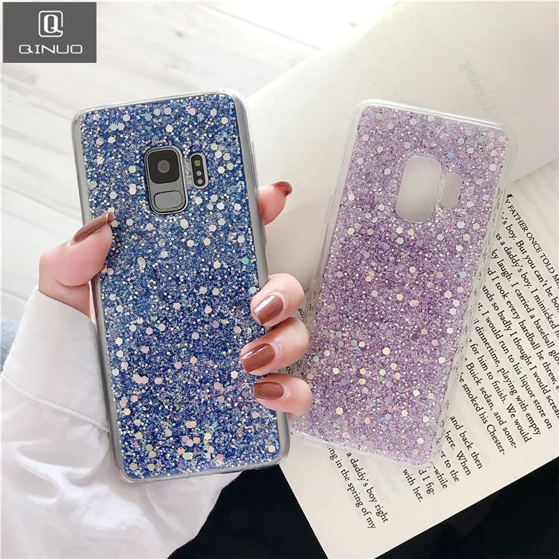 

For Samsung Galaxy S7 Edge S8 S9 S10 E Plus Note 5 8 9 Bling Glitter Case For Samsung M10 M20 A20 A30 A40 A50 A60 A70 Soft Cover