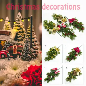 

Creative Simulation Pine Cone Red Fruit Pine Branch Flower Arrangement Christmas Artificial Flowers Home Party Decoration 1PC J2
