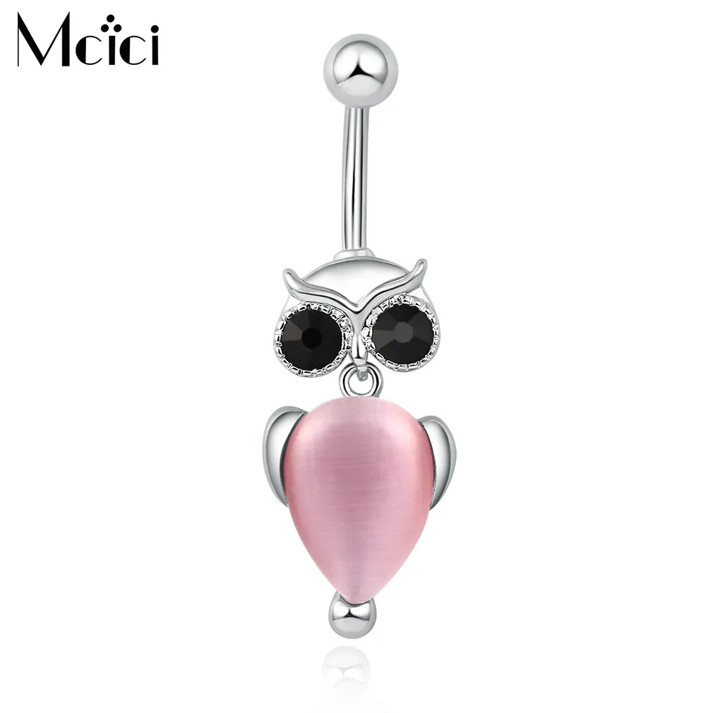 

Owl Navel Piercing Nombril Ombligo Women Cat's Eye Stone Belly Ring Piercings Belly Button Rings Piercing Bijoux Piercing Indian