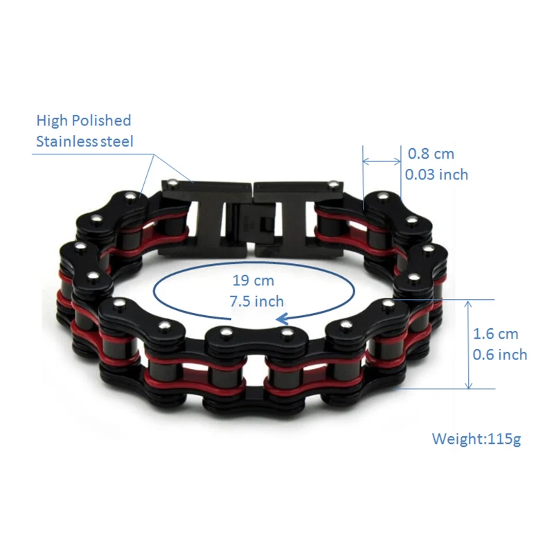 Очаровательный браслет в стиле панк-рок, байкер, мужской браслет из нержавеющей стали, ювелирный подарок, дружба, оранжевый, черный, мужской браслет для чианского велосипеда