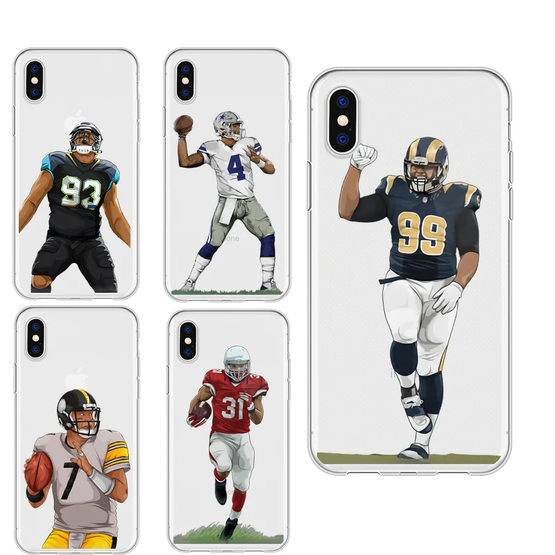 

Dropshipping Sport Football Ruby Star TPU Silicone Case For iPhone XS MAX 5 6 7 6S Soft Clear Phone Cover For iPhone 8 7 Plus