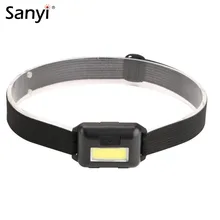 COB светодиодный налобный фонарь Мини головной светильник водонепроницаемый фонарик налобный светильник фонарь для наружного кемпинга фонарь питание от 3* AAA батареи