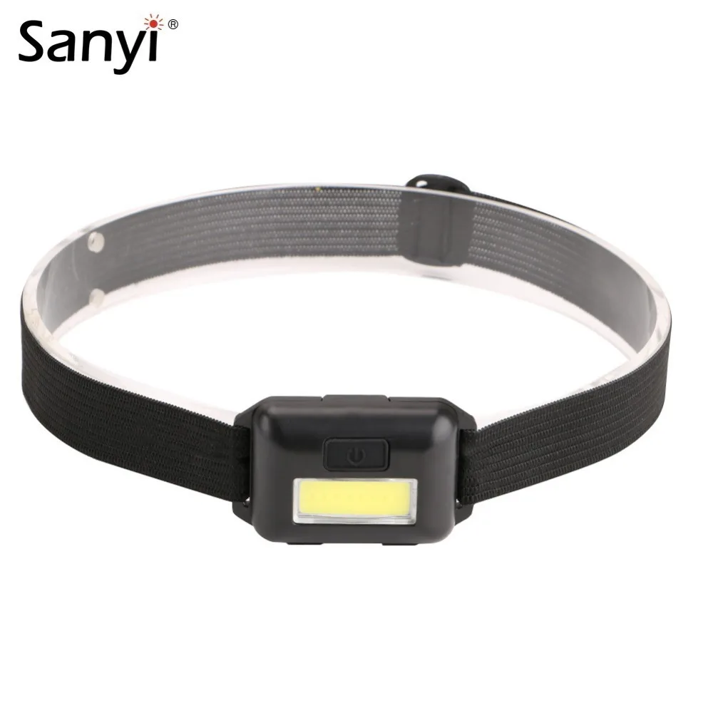 

COB LED Headlamp Mini Headlight Rainproof Flashlight Head Light Lamp Torch Outdoor Camping Lantern Power by 3*AAA Battery