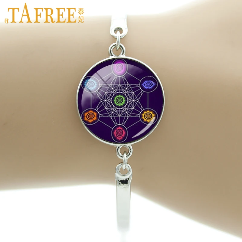 TAFREE Metatron кубический Браслет Чакра космический энергетический центр очарование