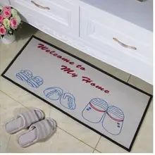 Простой хлопковый льняной ковер с рисунком из мультфильма домашний коврик для спальни Гостиная коврик впитывающий нескользящий коврик для ног