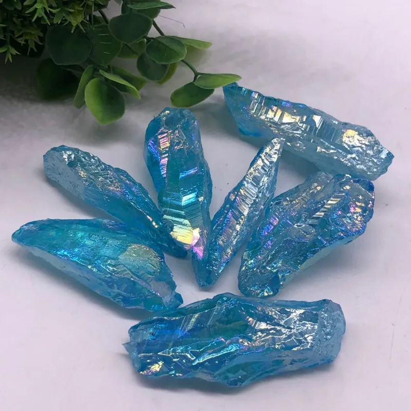 

Electroplated natural crystal column single-point stones and crystals