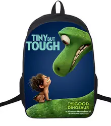 16 дюймов Mochila дети рюкзак Хороший динозавр Школьные ранцы портфель 3D мультфильм ортопедические детские Школьные ранцы для Обувь для