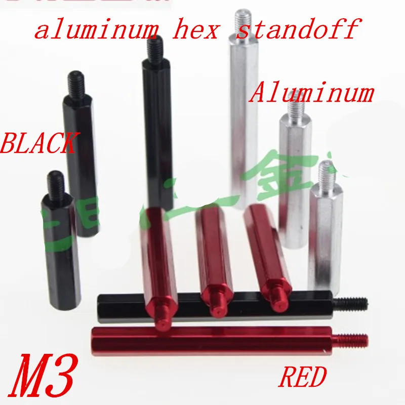 10pcs m3 male to female aluminum hex standoff m3*6/8/10/12/15/18/20/22
