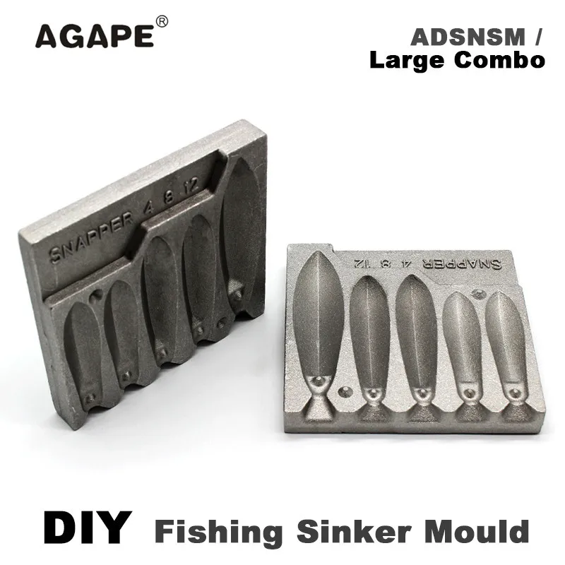 Agape DIY рыболовные снаппер грузило прессформы ADSNSM/большой комбо Snapper 112g 224g 336g 5