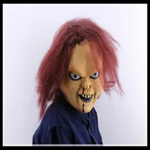 Free shipping Halloween Party Scary Ghost Mask Realistic latex seed Chucky mask Movie Cosplay Theme Mask Free Size in stock