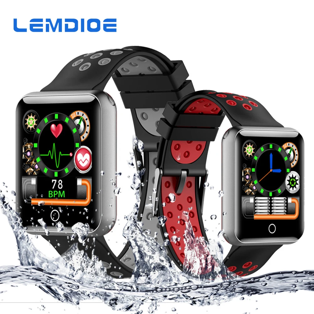 

LEMDIOE Sport Smart Watch Waterproof IP68 Color Screen 1.54 Heart Rate Blood Pressure 14 Days Battery Life Smartwatch For Men