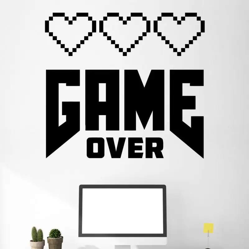 DETAL Gamer Decal Gaming Posters Gamer vinilo Wall Decals Parede Decor Mural etiqueta engomada del juego de video  G-1554