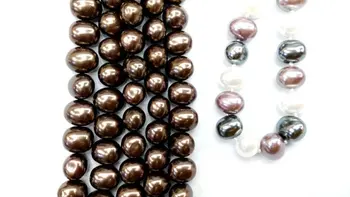 

gorgeous Pearl bead 10x14mm full strand freeform egg nugget brown coffee mixed Necklace gemstone Loose bead pearl necklace
