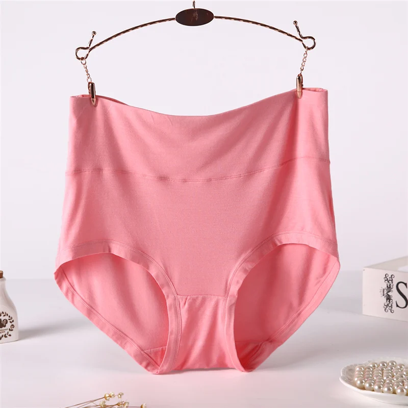 High Waist Briefs Women Cotton Solid Plus Size Womens Underwear Panties Breathable Female Sexy Panty Soft Underpants for Women (16)