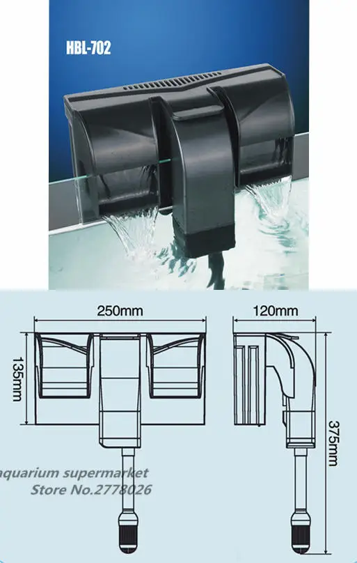 Sunsun HBL настенный водопад фильтр три в одном Внешний Аквариум кислородный насос маленький аквариум резервуар для черепахи HBL301 302 303