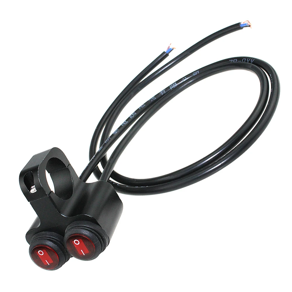 Liga de Alumínio da Motocicleta Interruptor à Prova Indicadora para a Motocicleta Torneira Guiador Duplo Interruptor Botão Spotlight Dwaterproof Água Luz Uso 6 prova dwaterproof água luz indicadora para a motocicleta