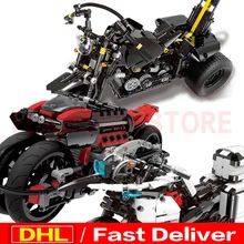 XIlyNGBAO 03019+ 03021+ 03020 Leesly оригинальные автомобильные наборы тяжелый мотоцикл набор строительных блоков кирпичи развивающие Lepings игрушки