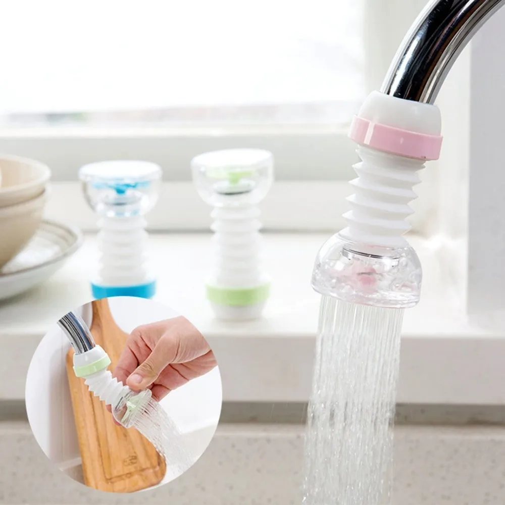 

3pcs Durable Plastic Faucet Splash Water-saving Shower Bath Valve Filter Devices 360-Degree Rotation Kitchen Accessories