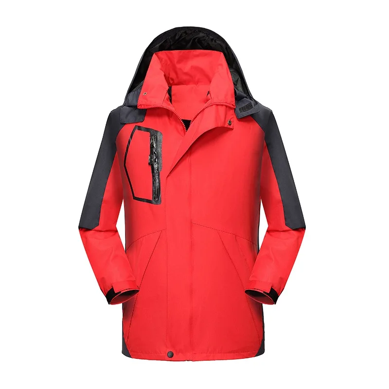 Мужские wo мужские новые демисезонные флисовые походные куртки для походов, альпинизма, водонепроницаемые ветрозащитные - Цвет: red