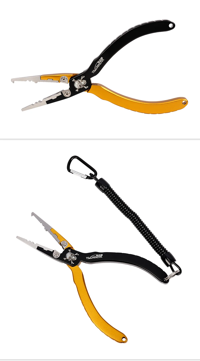 Alicates de Pesca Ferramenta de Pesca Alicate de Pesca Tsurinoya Aviação Alumínio-liga Multifunction Pesca Alicate Pince 17.5 cm 95g 16 High Quality Esporte e Lazer