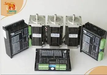 

3Axis CNC Nema 23 Stepper Motor 425oz-in 3N.m 4.2A WT57STH115-4204A+Driver DQ542MA 4.2A 50V cutting Automation Imaging engraving