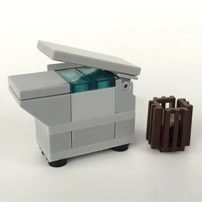 Single LegoINGlys Printer Copier Fax Machine Building Blocks Set DIY City Office MOC Figure Accessories Parts Bricks Kit Toys (3)