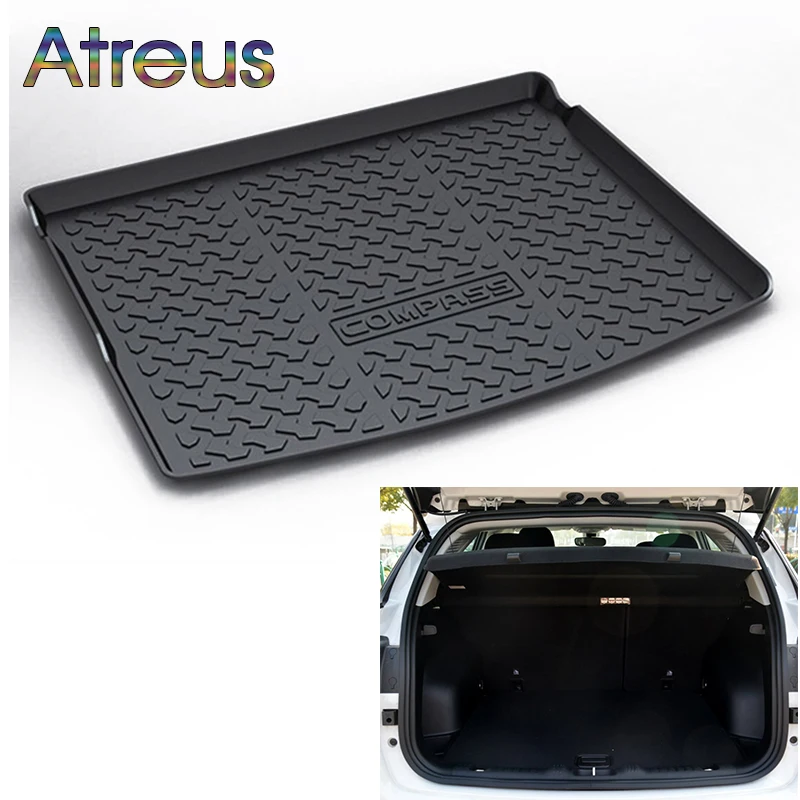 Atreus For 2017 2018 Jeep Compass Accessories Car Rear Boot Liner Trunk Cargo Mat Tray Floor Carpet Pad Protector Atreus For 2017 2018 Jeep Compass Accessories Car Rear Boot Liner Trunk Cargo Mat Tray Floor Carpet Pad Protector