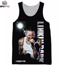 Честер Беннингтон Linkin Park майка для мужчин 3D полный Печатный Черный Топы футболки повседневные без рукавов бренд хип хоп жилет Прямая поставка